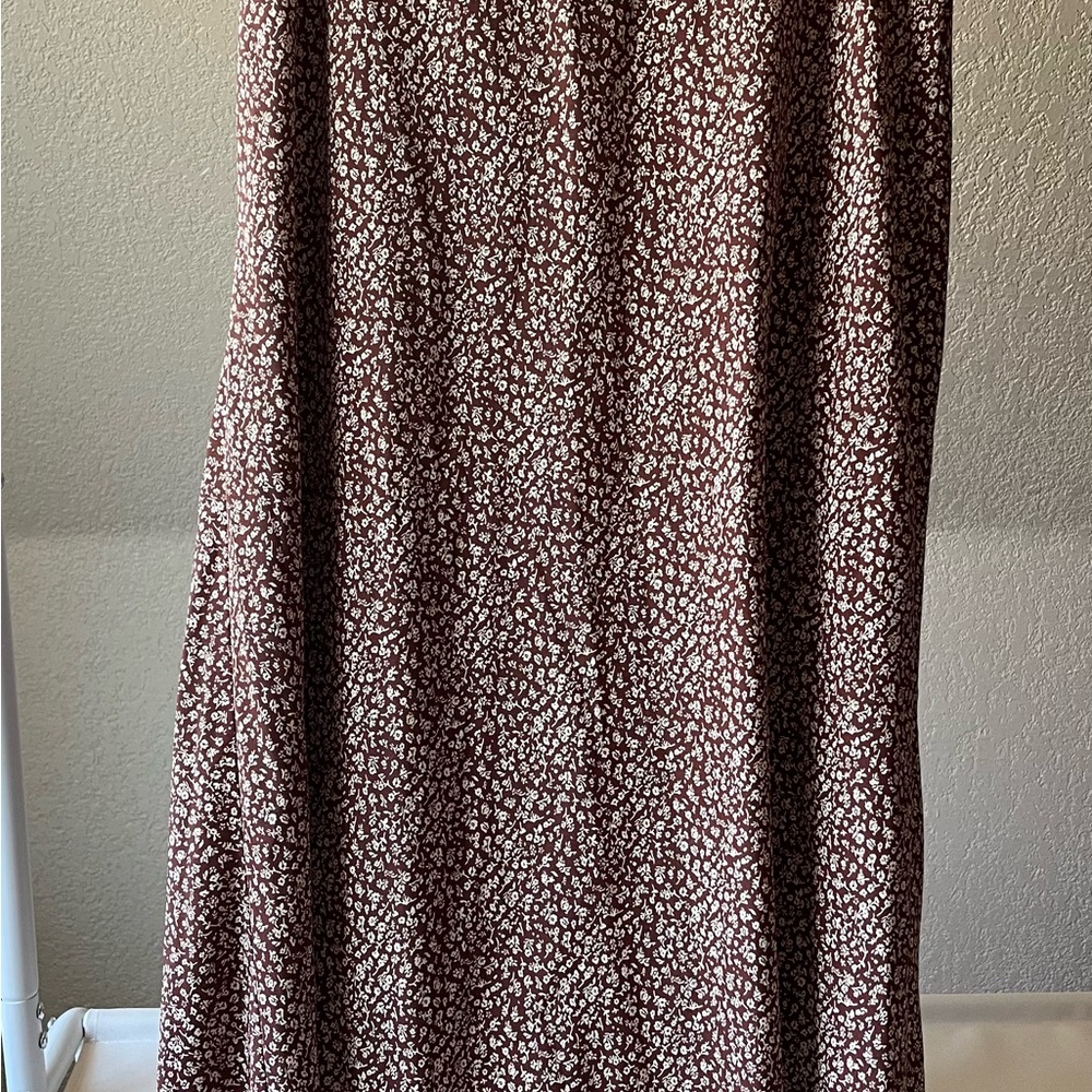 Vintage Brown Floral Women's Skirt